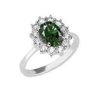 Anello Gazzola Gioielli Donna in Oro bianco Smeraldo 0.89 Ct AN-1433-8-1-13-S-OV-N8X6-G-SI - AN-1433-8-1-13-S-OV-N8X6-G-SI